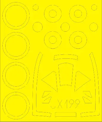 Eduard JX199 1/32 Mask Aircraft- Tempest Mk II for SHY