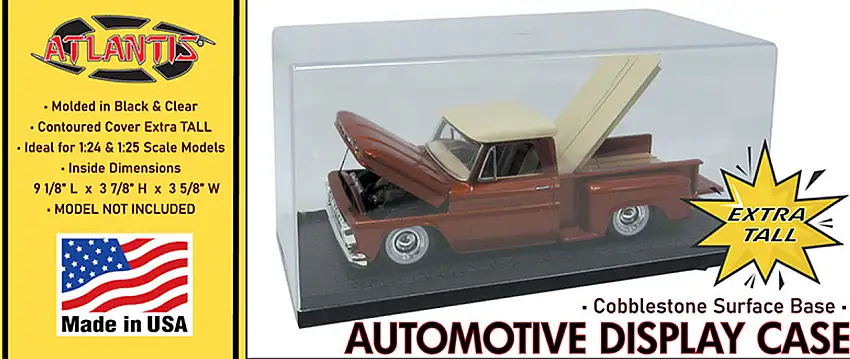 Automotive Display Case Cobblestone Base 1/24-1/25 Atlantis Models