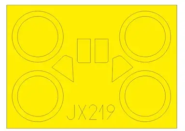 Eduard JX219 1/32 Mask Aircraft- I153 Chaika for ICM