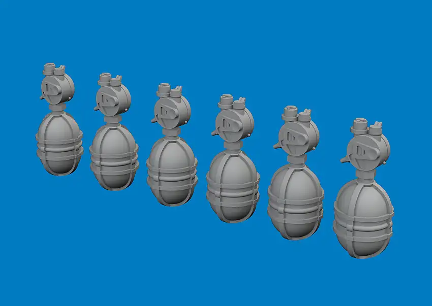 WWII USAAF Oxygen Cylinder A4 (Resin) 1/72 Eduard