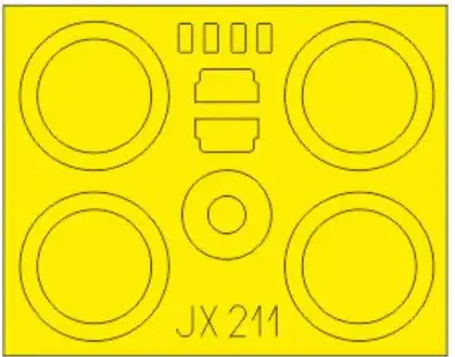 Eduard JX211 1/32 Mask Aircraft- Sopwith 5F1 Dolphin for Wingnut Wings(D)