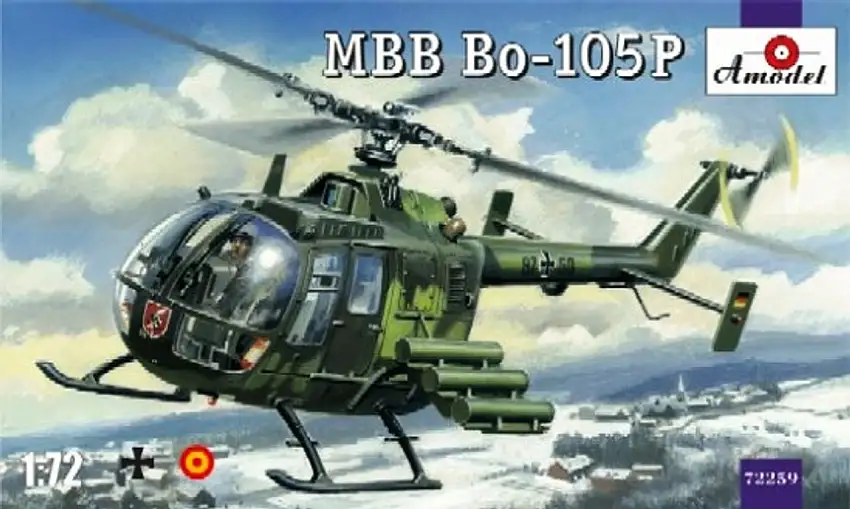 MBB Bo10P Military Helicopter 1/72 A-Model