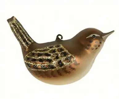 COBANE STUDIO - House Wren Glass Ornament (COBANEC396)