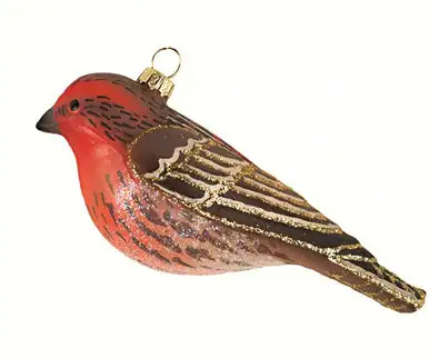 COBANE STUDIO - House Finch Glass Ornament (COBANEC426)