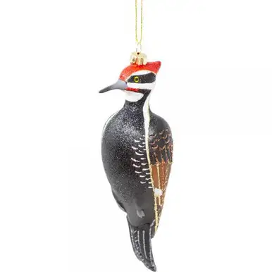 COBANE STUDIO - Pileated Woodpecker Glass Ornament (COBANED459)