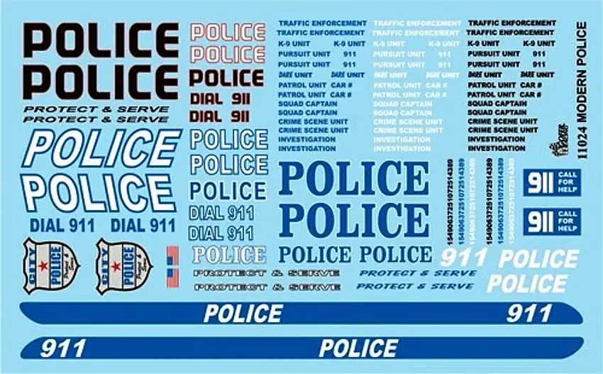 Modern Police 1/24-1/25 Gofer Racing Decals
