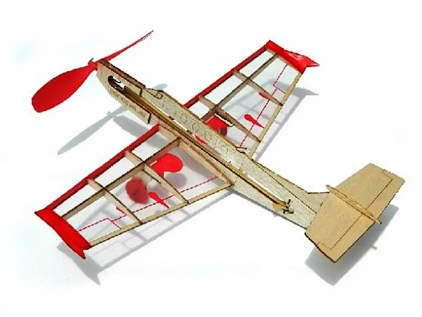 Rockster Jet Mini Rubber-Band Powered Laser Cut Balsa Aircraft Guillows