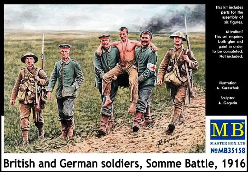 British & German Soldiers, Somme Battle 1916 (6) 1/35 Masterbox