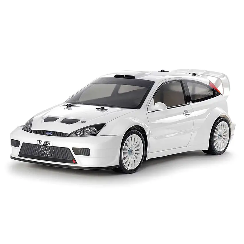 1/10 2003 Ford Focus RS Custom TT-02 Kit, White Painted Body