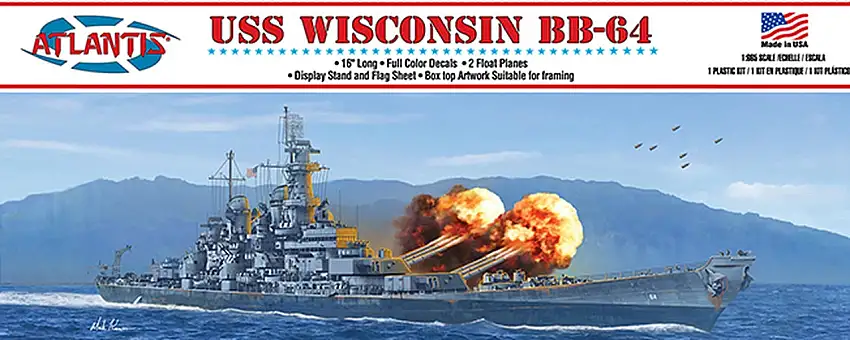 USS Wisconsin BB-64 Battleship 1/665 Atlantis Models (AAN3006)