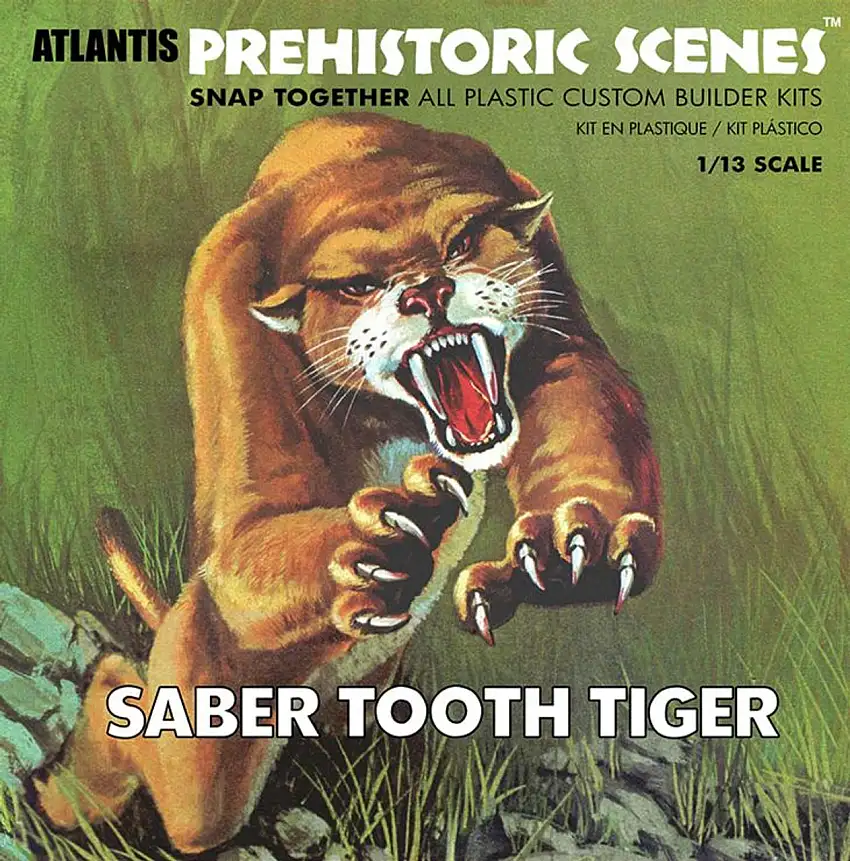 Prehistoric Scenes: Saber Tooth Tiger (Snap) 1/13 Atlantis Models