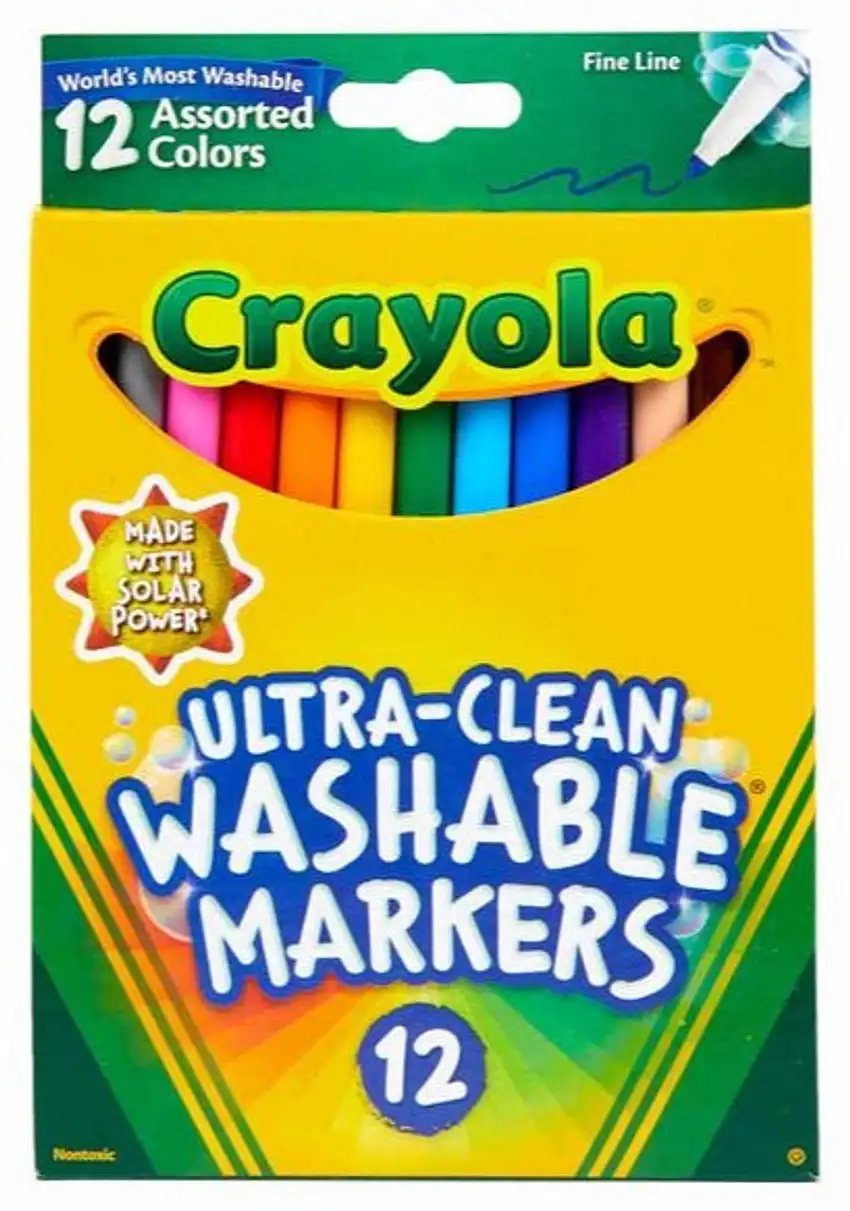 Ultra-Clean Washable Fine Line Classic Color Markers (12) Crayola