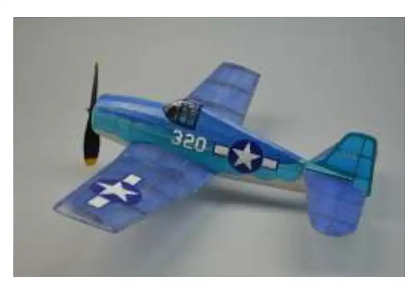 18" Wingspan F6F Hellcat Rubber Pwd Aircraft Laser Cut Kit Dumas