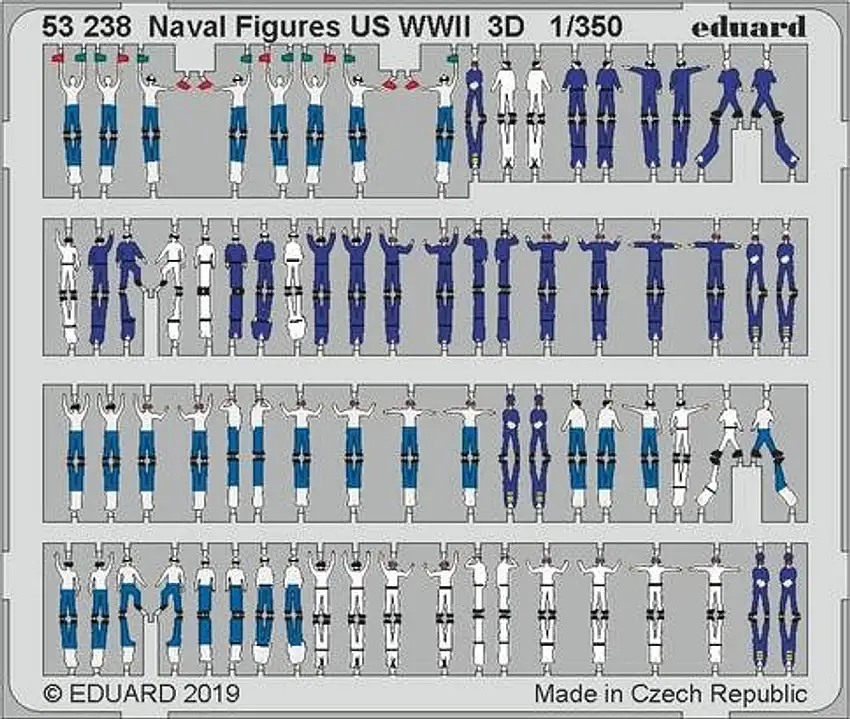 WWII US Naval Figures (Painted) 1/350 Eduard