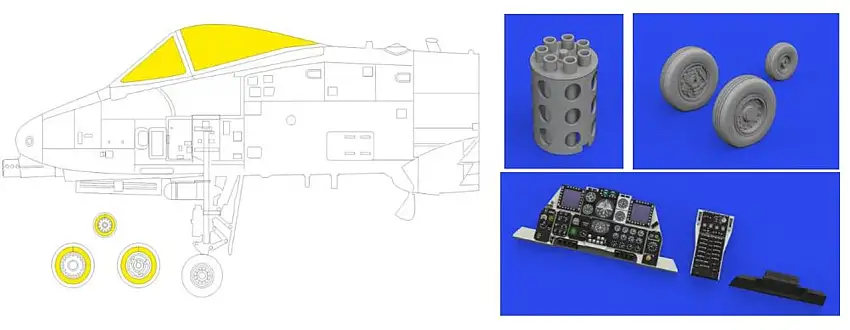 A-10C LooKplus for ACY (Mask, Photo-Etch & Resin) 1/48 Eduard