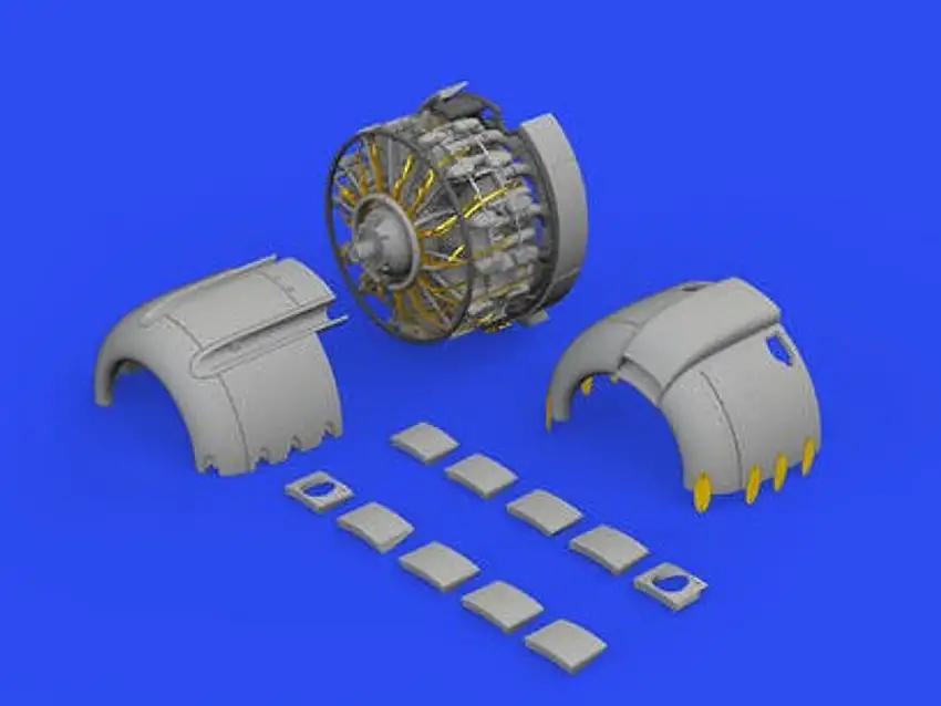 A6M2 Engine Complete for EDU (Photo-Etch & Resin) 1/48 Eduard