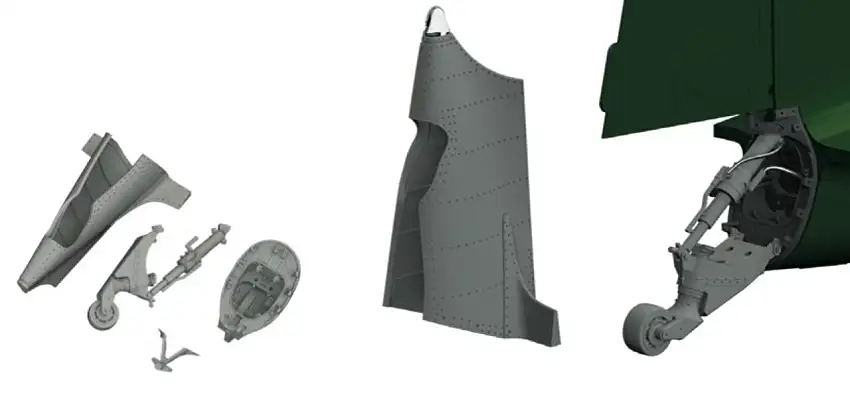 A6M2 Tailwheel for EDU (Mask & Resin) 1/48 Eduard