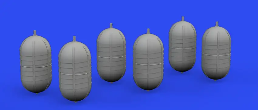 WWII USAAF G1 Oxygen Tank (Decals & Resin) 1/48 Eduard
