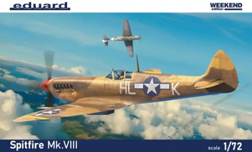 WWII Spitfire Mk VIII British Fighter (Wkd Edition Plastic Kit) 1/72 Eduard