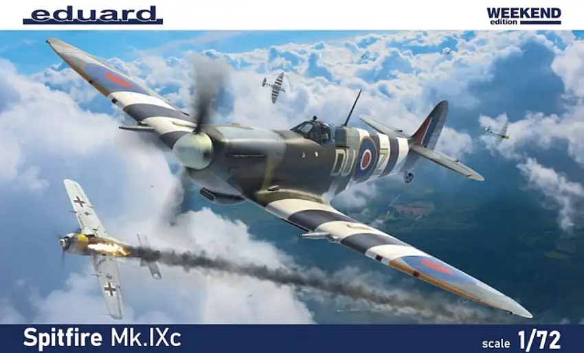 WWII Spitfire Mk Ixc British Fighter (Wkd Edition Plastic Kit) 1/72 Eduard
