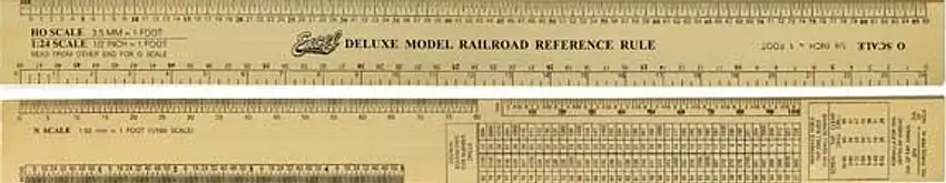 12" Aluminum Deluxe N, HO, O, G Scale Model Railroad Reference Ruler Excel Tools