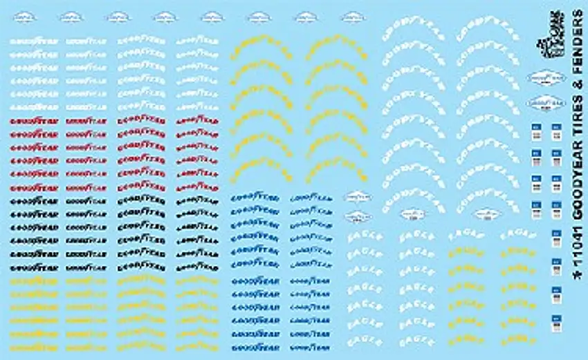Goodyear Tire & Fender Logos 1/24-1/25 Gofer Racing Decals