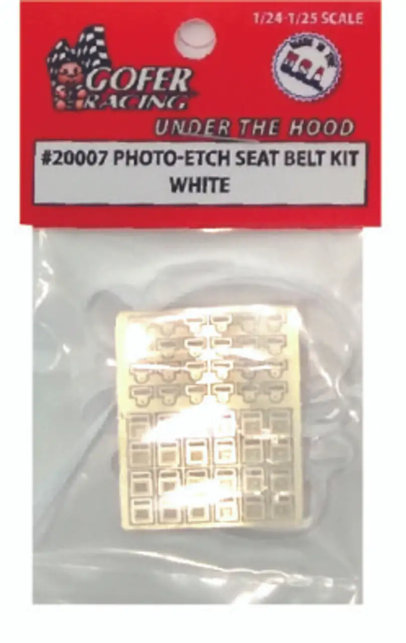 Photo-Etch White Seatbelt 1/24-1/25 Gofer Racing