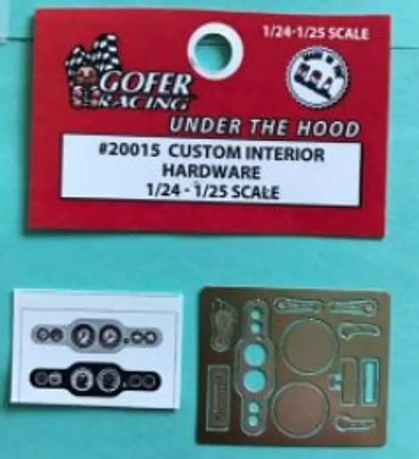 Photo-Etch Custom Interior Hardware w/Decal Panel 1/24-1/25 Gofer Racing Decals