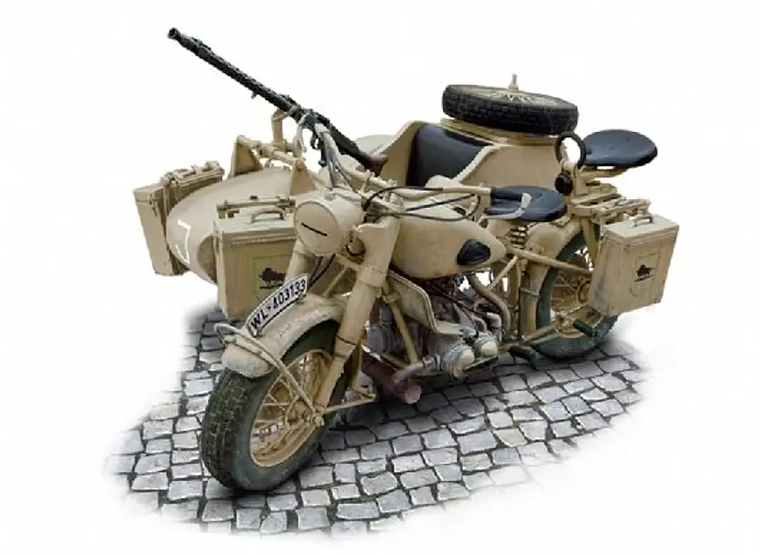 BMW R75 German Military Motorcycle w/Sidecar 1/9 Italeri