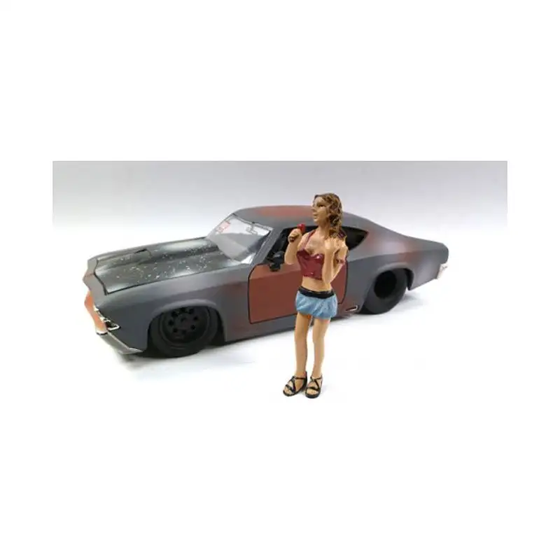 Look Out Girl Monica Figure For 1:24 Scale Diecast Car Models by American Diorama