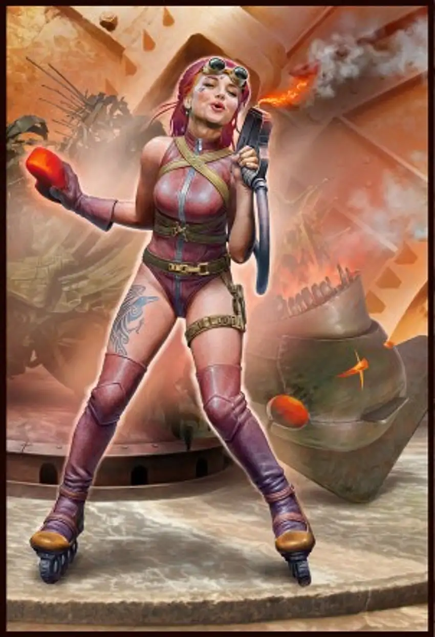 At the Edge of the Universe: Valerie Gladiatorial Robot Engineer Assistant on Rollerblades 1/24 Masterbox