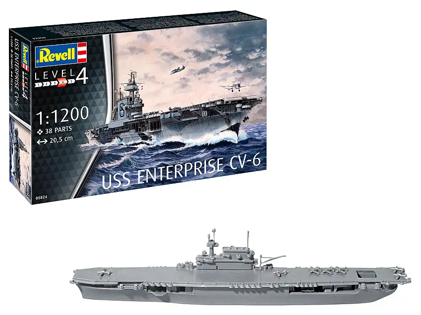 USS Enterprise CV-6 Aircraft Carrier 1/1200 Revell Germany