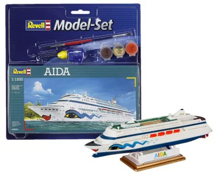 Aida German Cruise Liner w/paint & glue 1/1200 Revell Germany