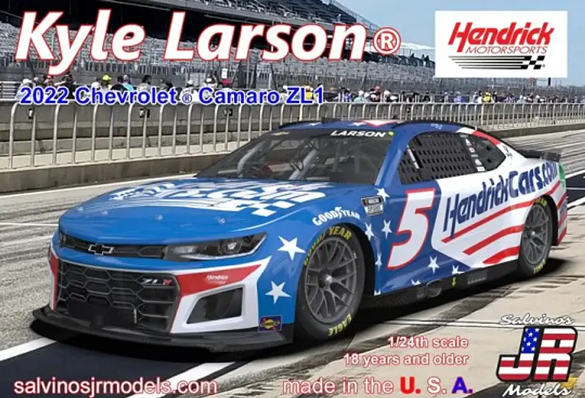 Kyle Larson 2022 NASCAR Next Gen Chevrolet Camaro ZL1 Race Car (Patriotic)