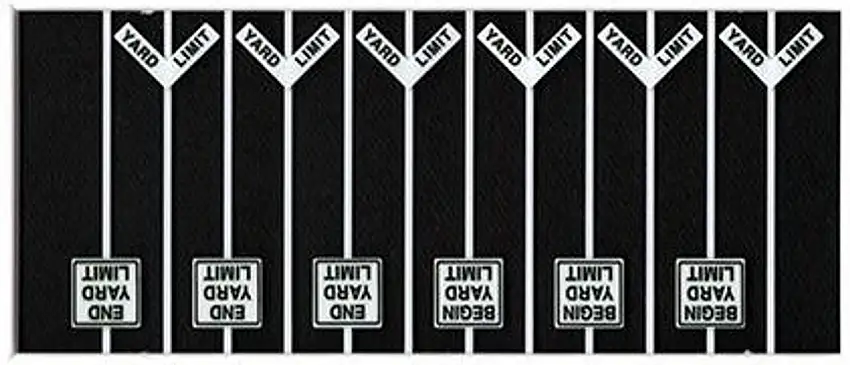 Yard Limit Signs (3 different, Total 12) HO Scale Tichy Trains
