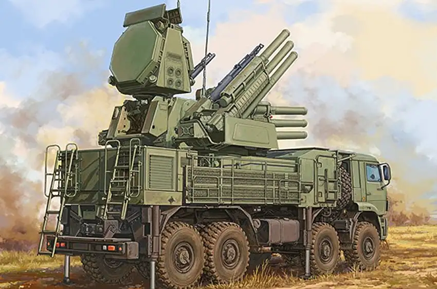 Russian 72V6E4 Combat Vehicle of 96K6 Pantsir-S1 ADMGS w/RLM SOC S-band Radar 1/35 Trumpeter