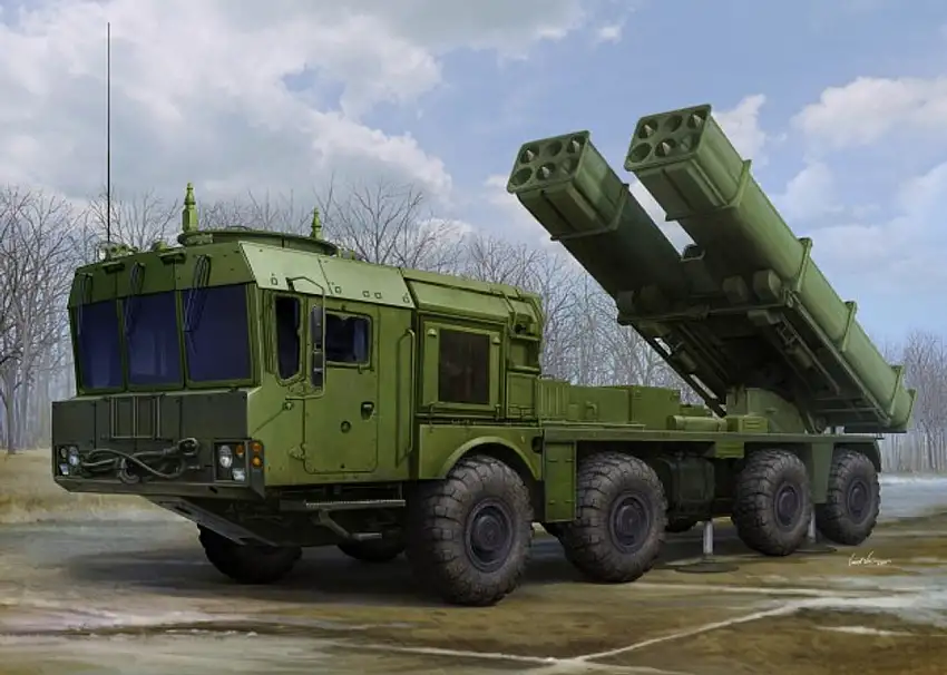 Russian 9A53 Uragan-1M MLRS (Tornado-S) Multiple Launch Rocket System 1/35 Trumpeter