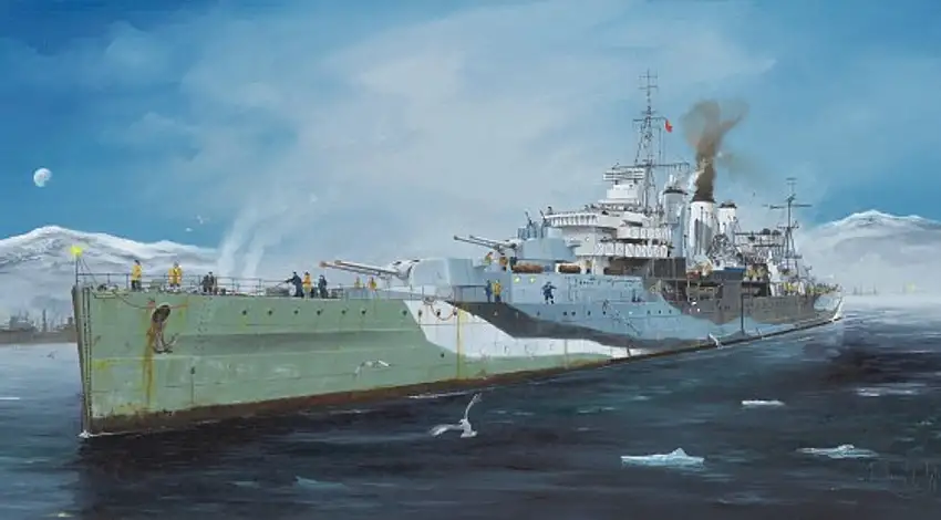 HMS Kent British Heavy Cruiser 1/350 Trumpeter