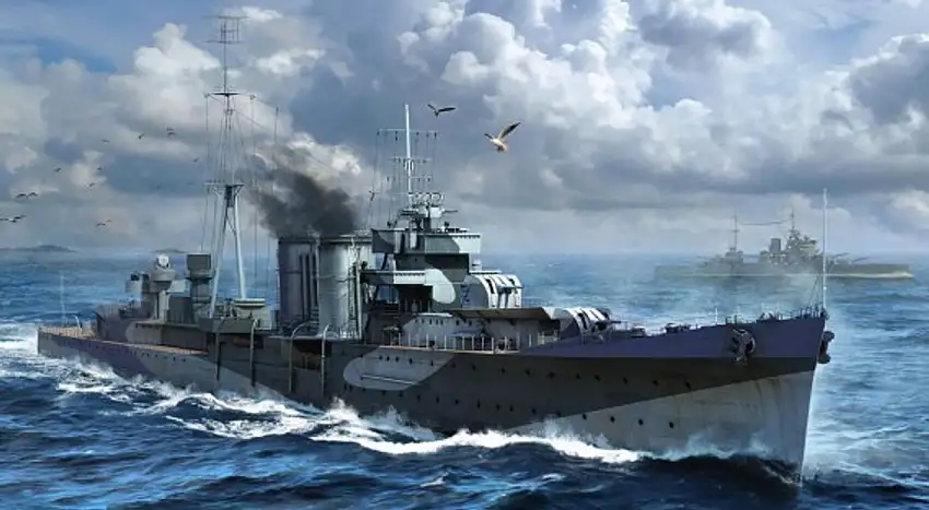 HMS Colombo British Light Cruiser 1/350 Trumpeter