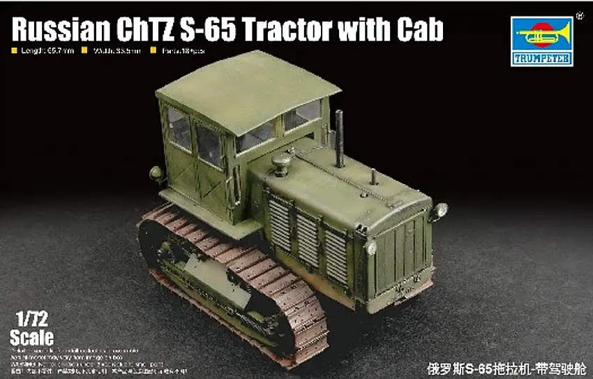 Russian ChTZ S-65 Tractor w/Closed Cab 1/72 Trumpeter