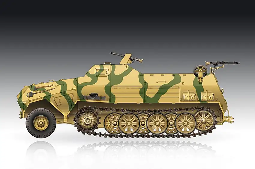 German SdKfz 8 Gepanzerte 12-Ton Halftrack 1/72 Trumpeter