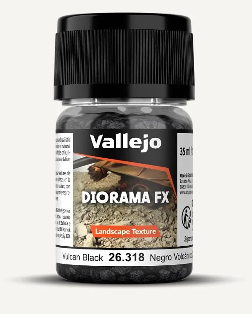 35ml Bottle Vulcan Black 2-5mm Landscape Diorama FX Vallejo Paint