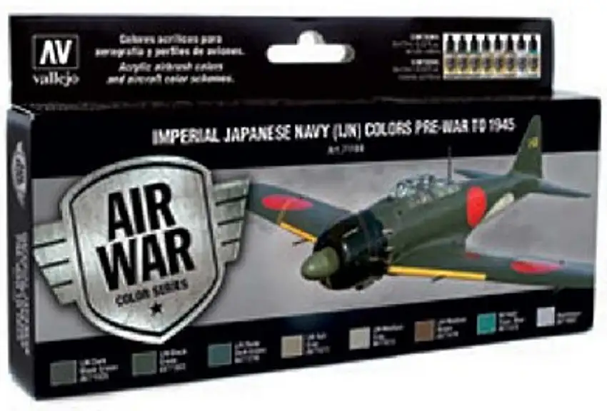 Imperial Japanese Navy Colors Pre-War to 1945 Model Air Paint Set (8 Colors) Vallejo Paint