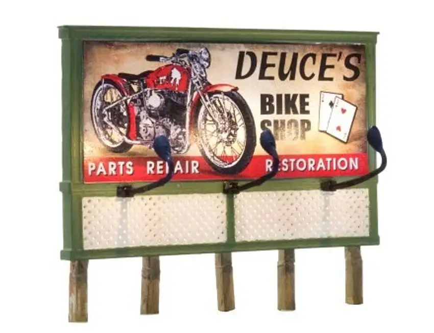 Just Plug: Deuce's Parts & Repair Billboard HO Scale Woodland Scenics