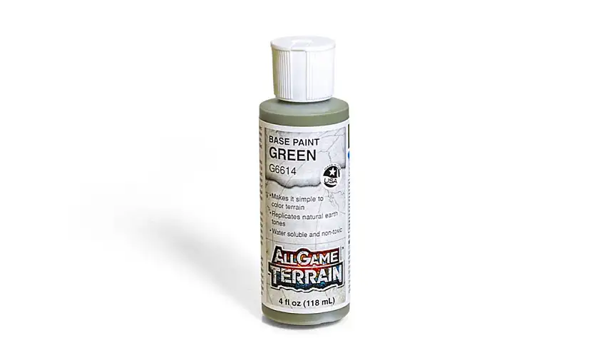 All Game Terrain: Base Paint Green (4oz. Bottle) Woodland Scenics