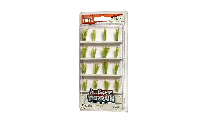 All Game Terrain: Peel 'N Plant Tufts Cattails (20pcs) Woodland Scenics
